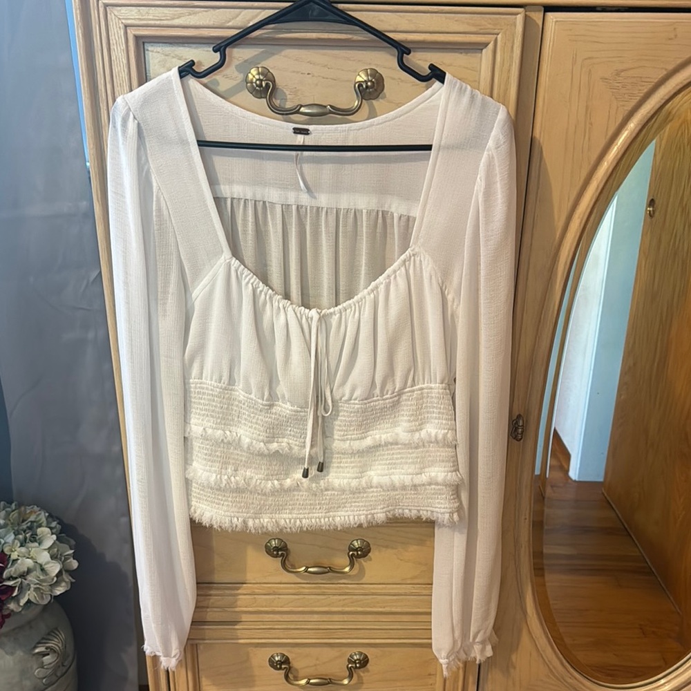 Free People Lolita White Blouse